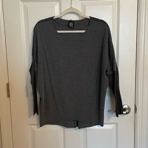 Bobeau Gray Long Sleeve Women’s Shirt Medium Warm